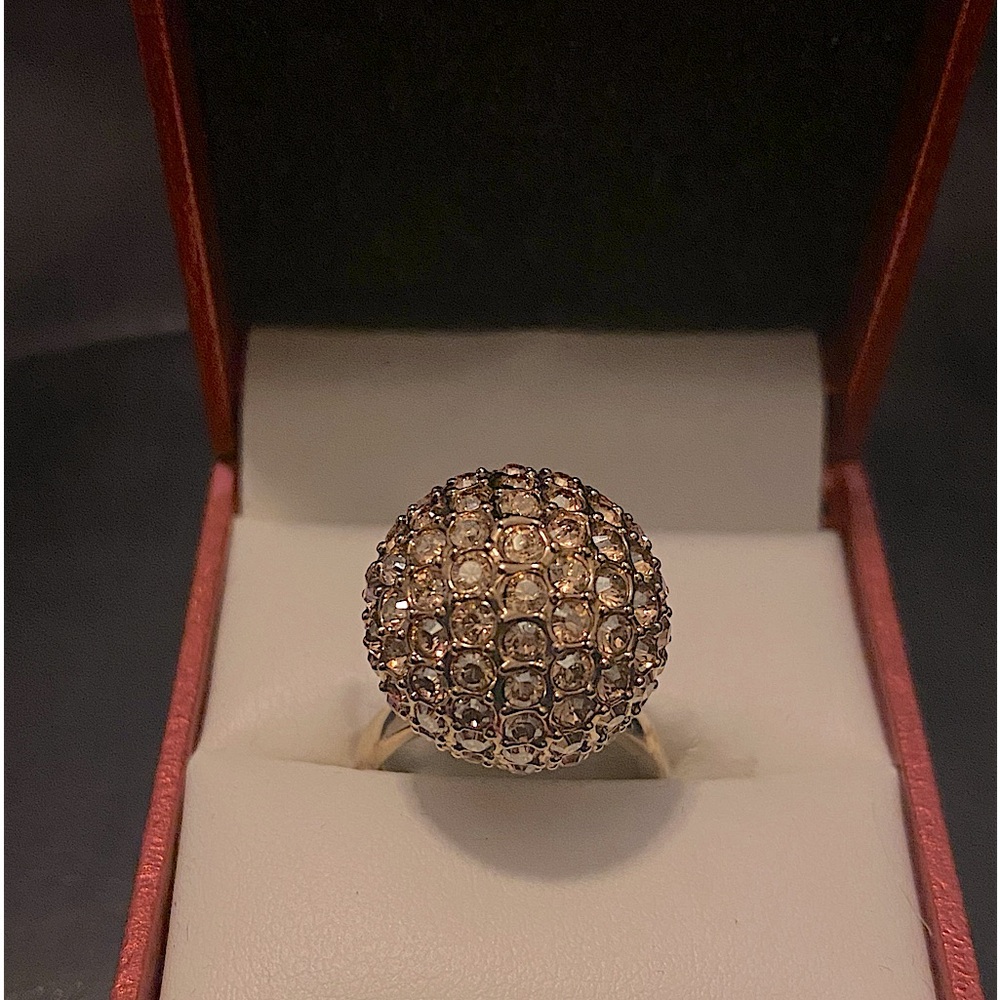 COACH Pave Ball Cocktail Ring SZ 6